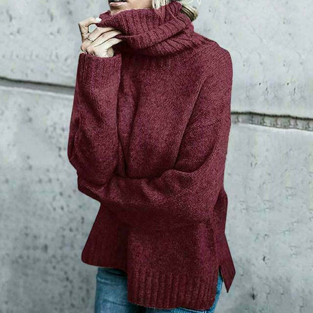 Harper Sweater | Oversized Turtleneck Knit Sweater