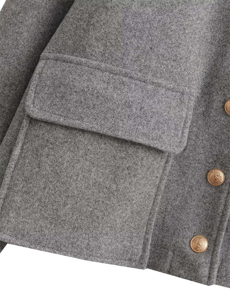 Hilda Jacket | Women's Button-Up Wool Blend Short Jacket