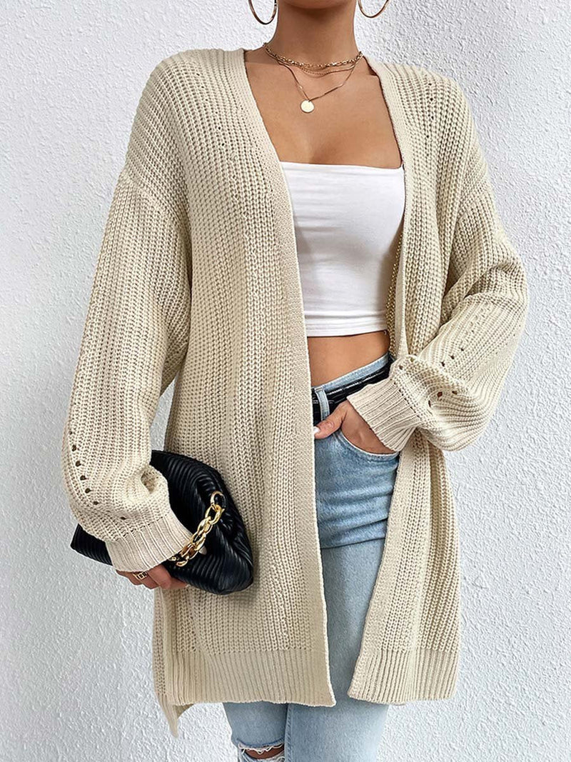 Clarissa Cardigan | V-Neck Loose Mid-Length Knitted Cardigan, Casual and Comfortable