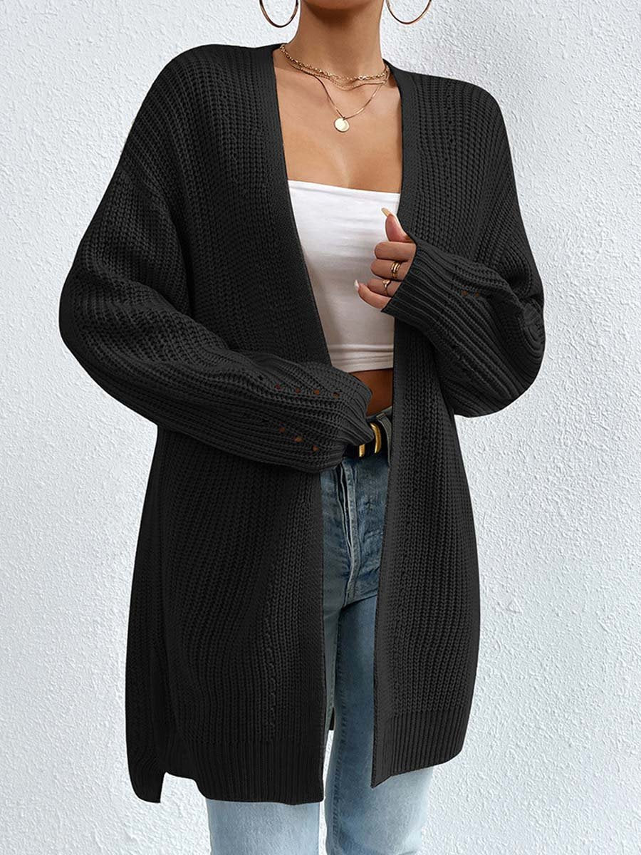 Clarissa Cardigan | V-Neck Loose Mid-Length Knitted Cardigan, Casual and Comfortable