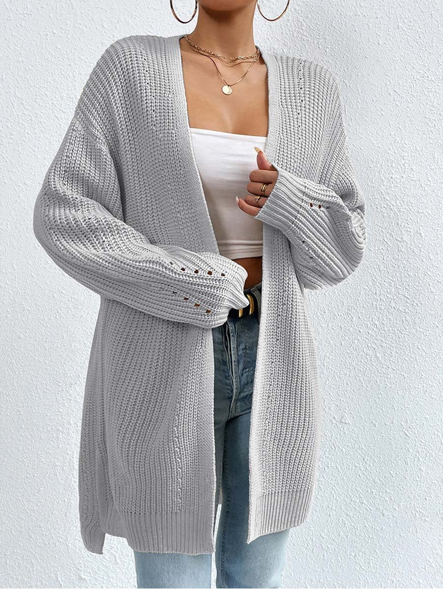 Clarissa Cardigan | V-Neck Loose Mid-Length Knitted Cardigan, Casual and Comfortable