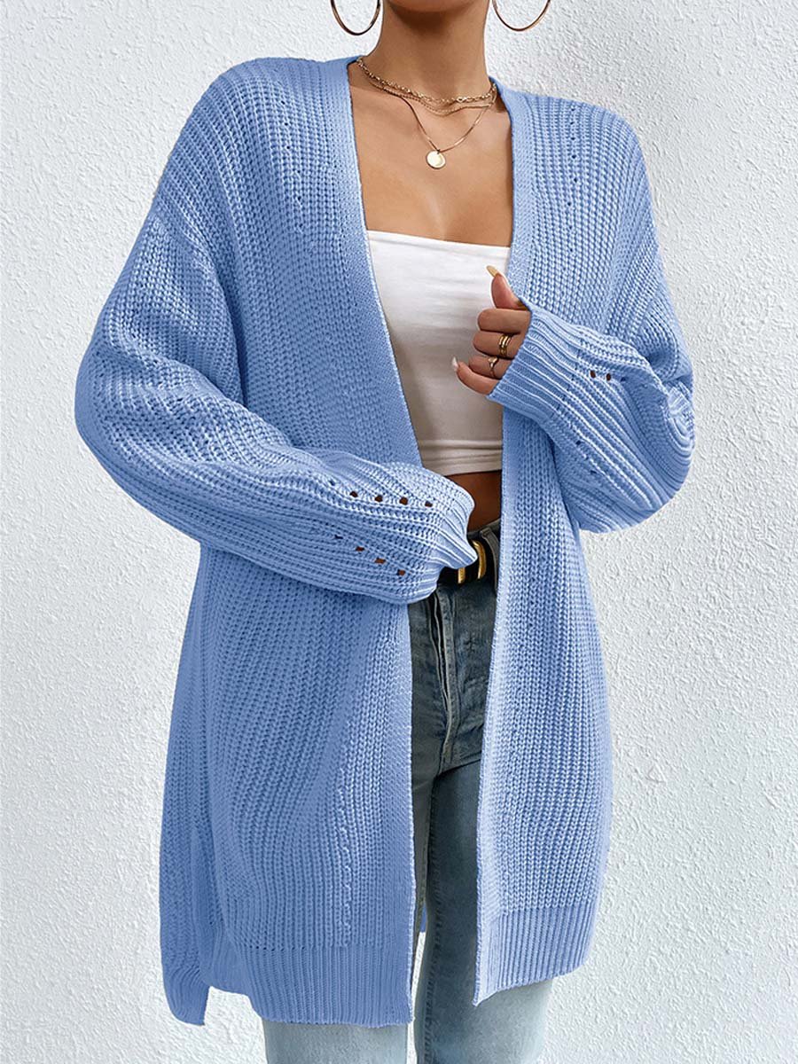 Clarissa Cardigan | V-Neck Loose Mid-Length Knitted Cardigan, Casual and Comfortable