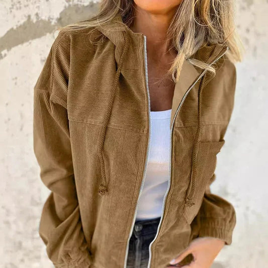 Panna Jacket | Women's Autumn Casual Hooded Jacket with Zipper
