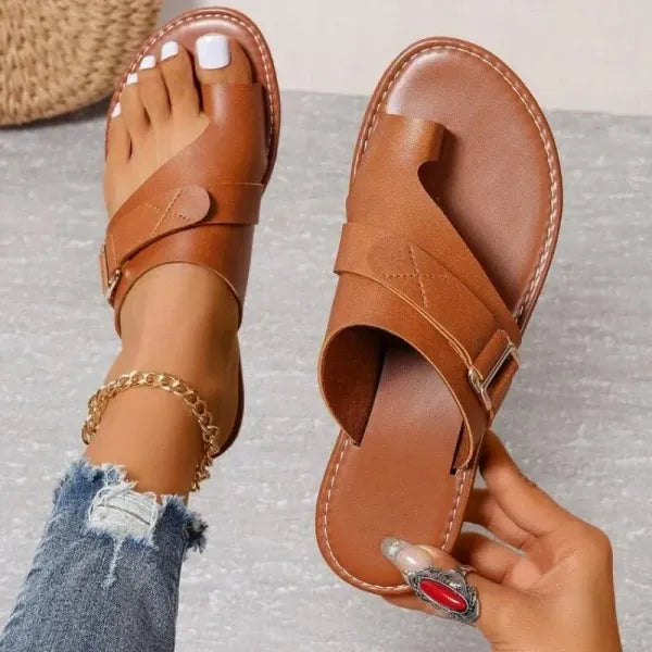 Wyleen Sandals | Cross-Strap Flat Sandals Women