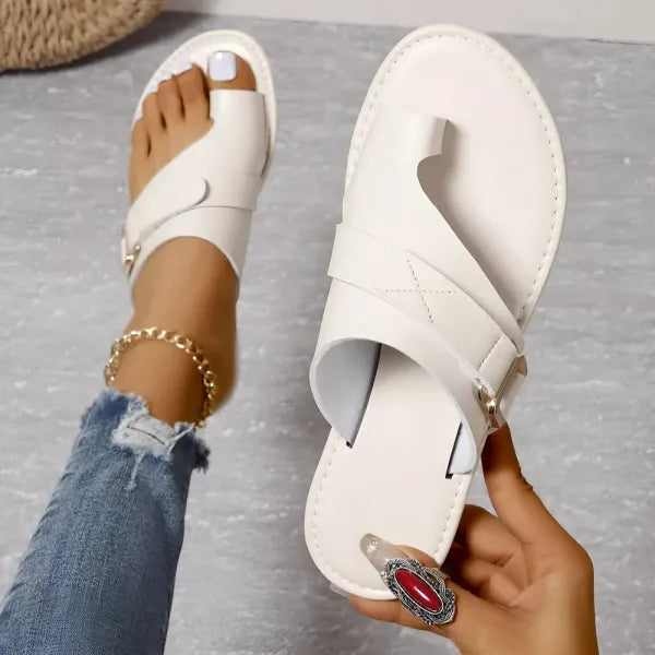 Wyleen Sandals | Cross-Strap Flat Sandals Women