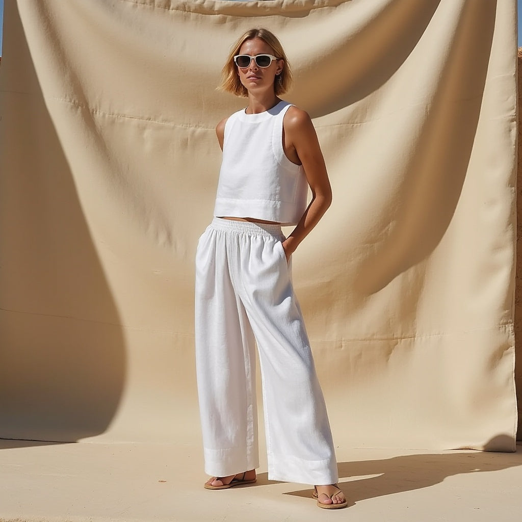 Xian Two Piece Set | Lightweight Linen Summer Co-ord for Women