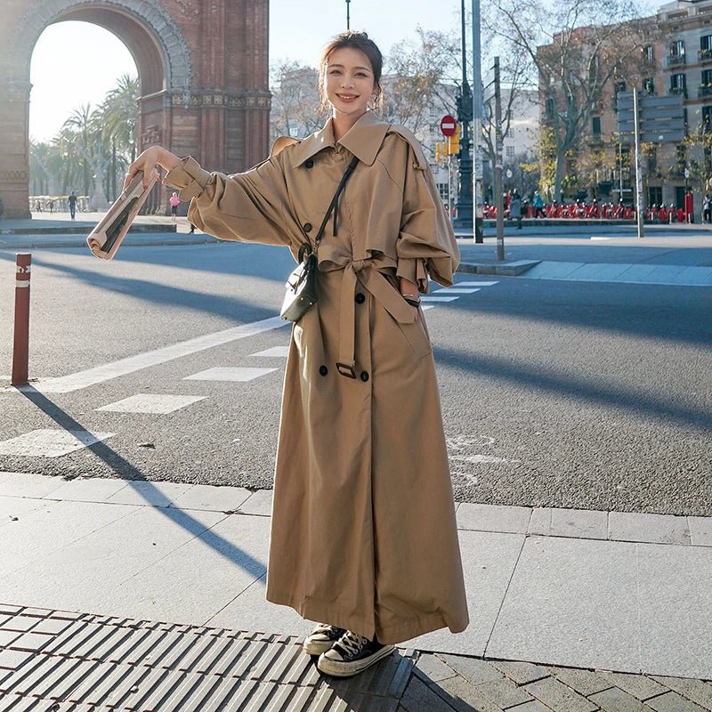 Kendra Trench Coat | Oversized Double-Breasted Classic