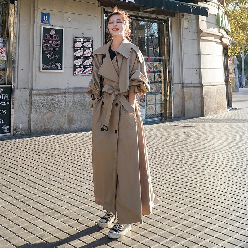 Kendra Trench Coat | Oversized Double-Breasted Classic