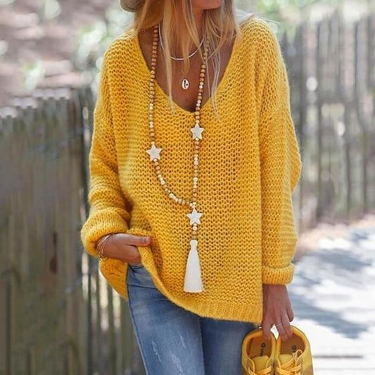Nylah Jumper | Women's Spring Casual V-Neck Knitted Jumper