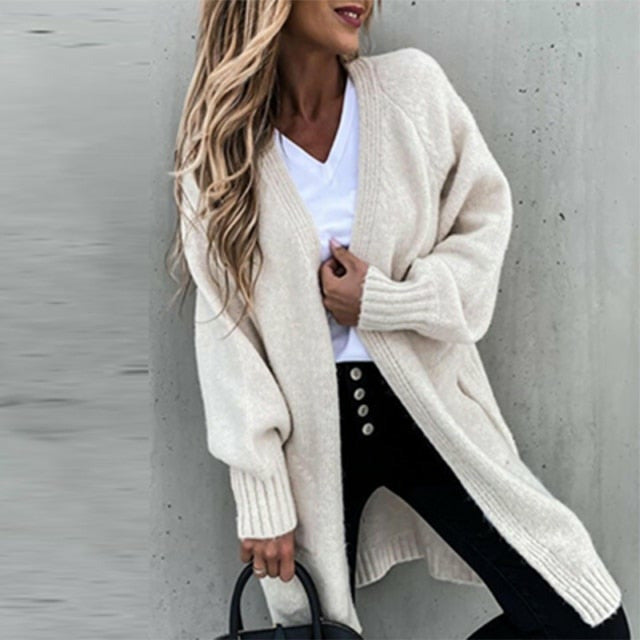 Octavia Coat | Women's Autumn Casual Solid Knitted Coat