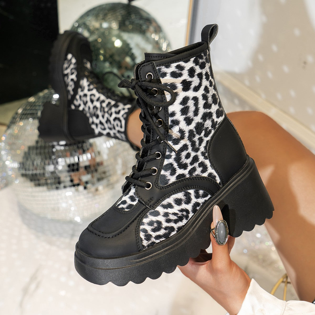 Iraida Boots | Women's Eye-Catching Leopard Print Boots