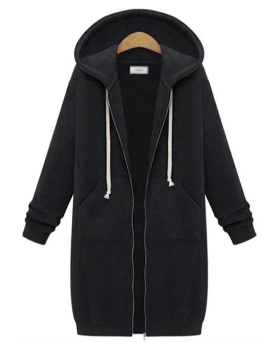 Fiera Long Cardigan | Hooded Open-Front Vest