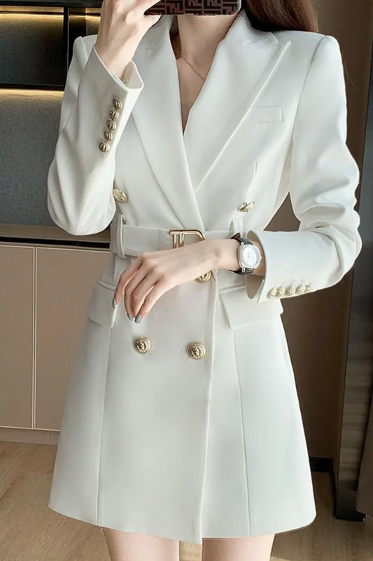 Fleur Blazer Dress | Elegant Belted Blazer Dress