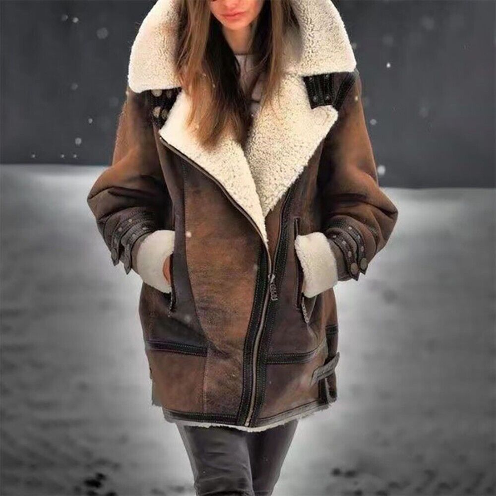 Gwyneth Jacket | Suede Sherpa-Lined Jacket