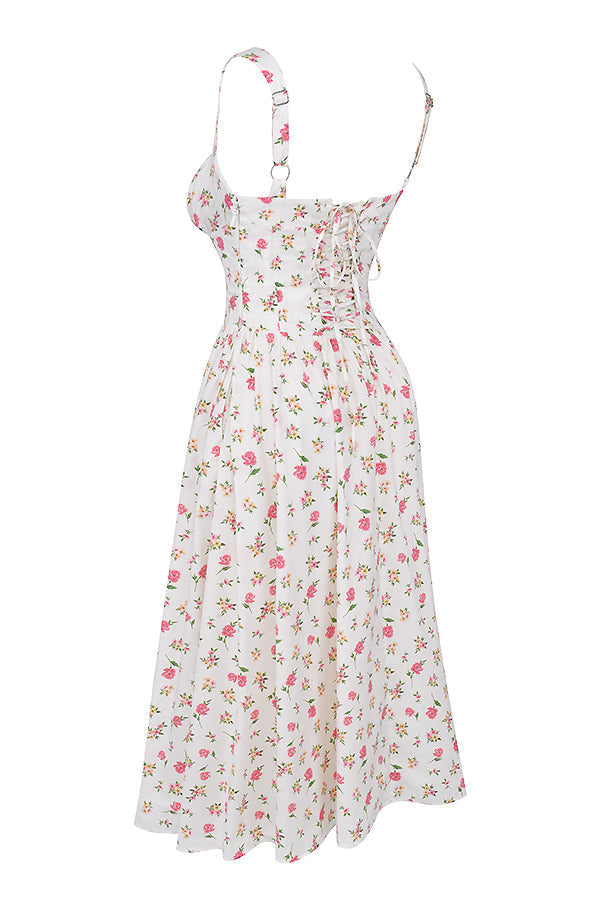 Bridget Sundress | Women’s Floral Print Midi Dress with Lightweight Flowy Fit
