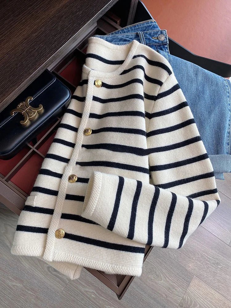 Karina Cardigan | Striped Knitted Relaxed Fit