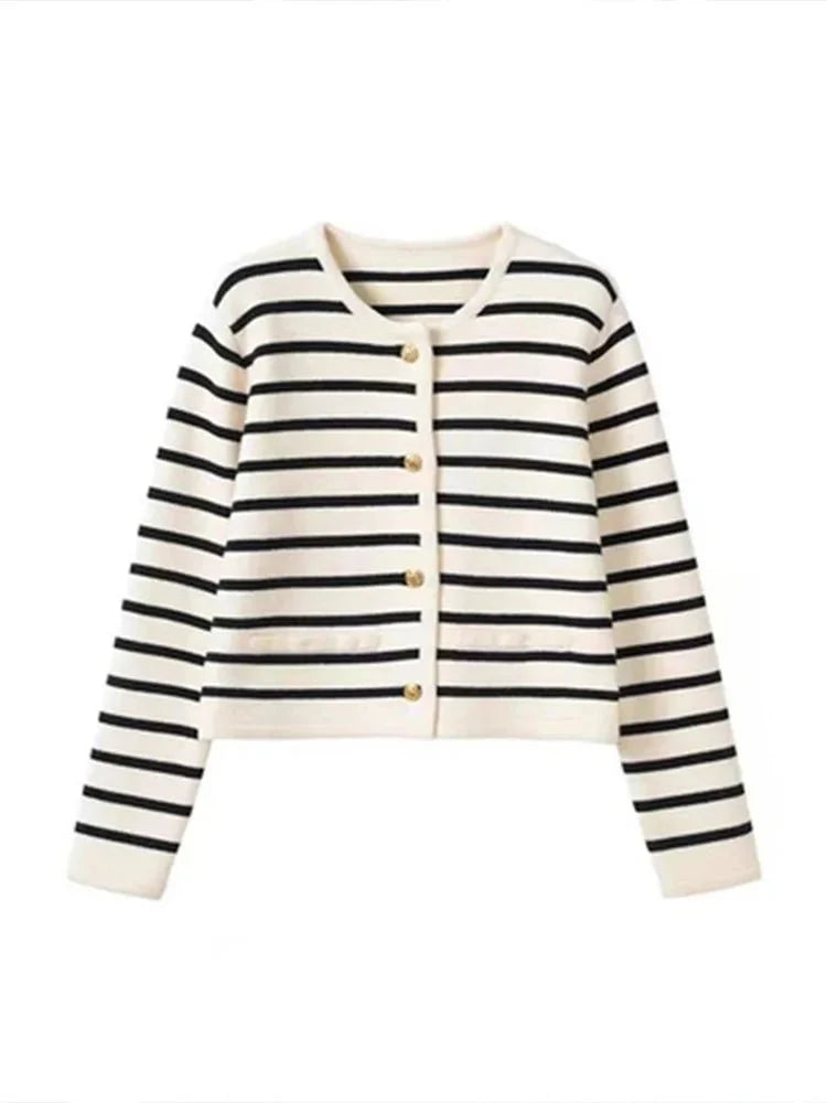 Karina Cardigan | Striped Knitted Relaxed Fit