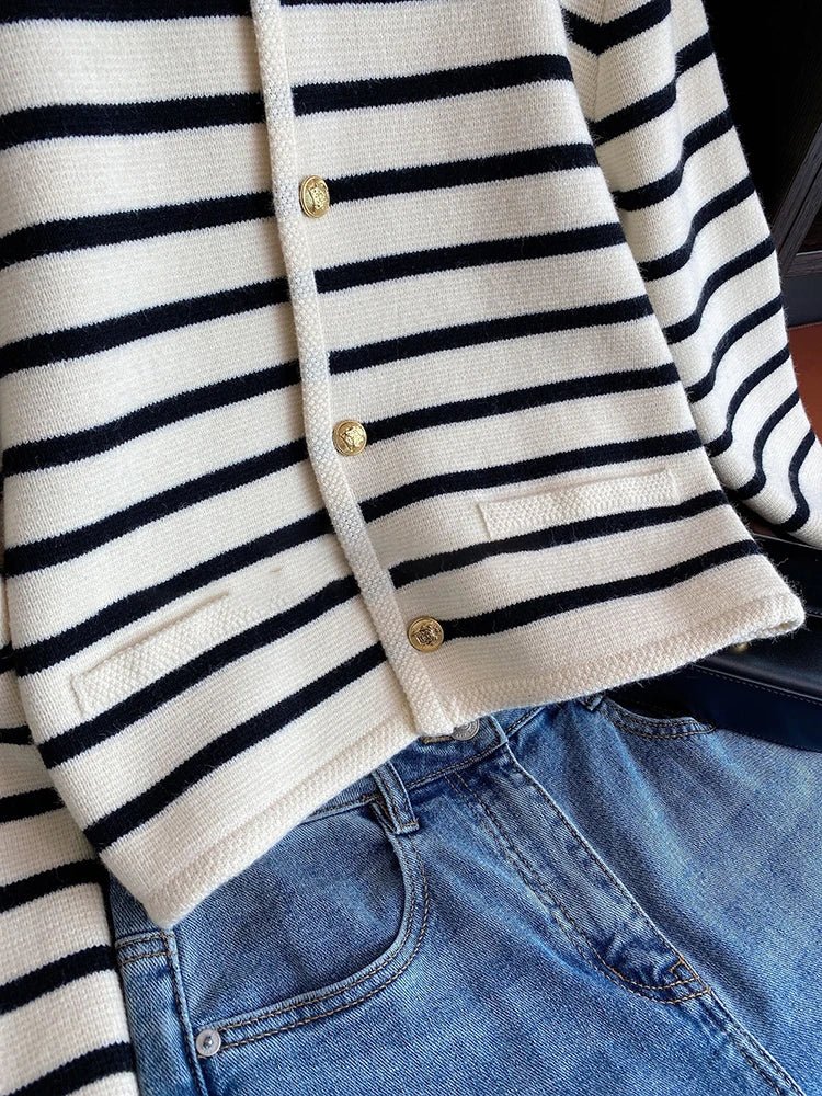 Karina Cardigan | Striped Knitted Relaxed Fit