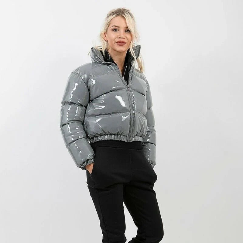 Jacqueline Women's Stylish Puffer Bomber Jacket | Warm & Insulated