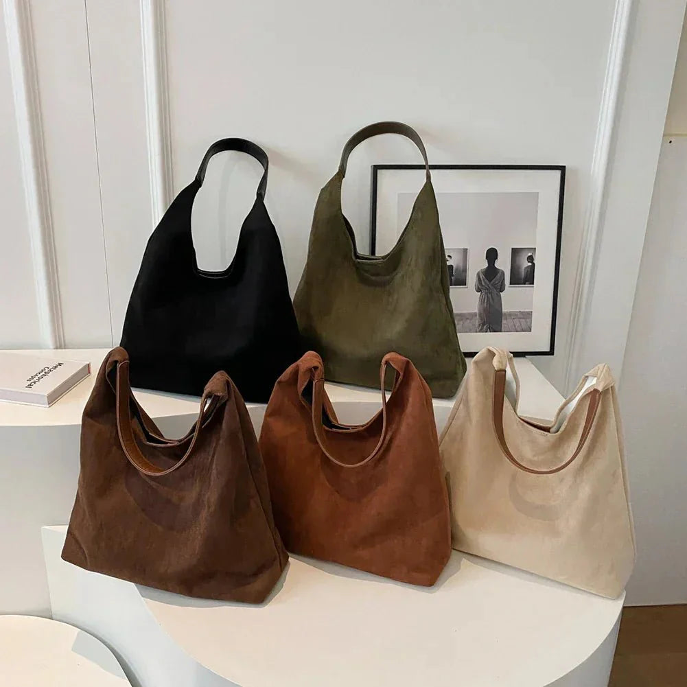 Katie Suede Tote Bag | Spacious & Soft Fall Essential