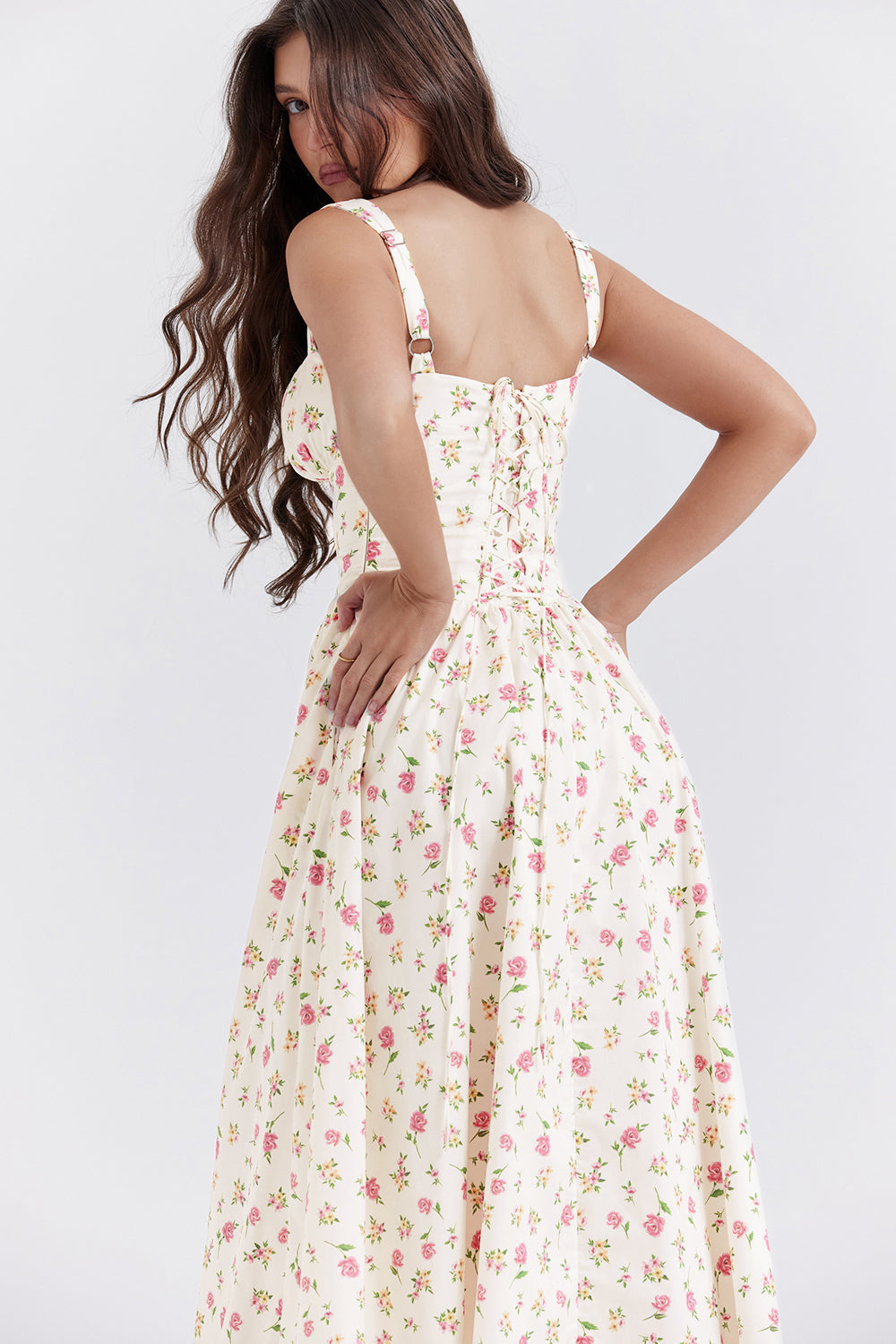 Bridget Sundress | Women’s Floral Print Midi Dress with Lightweight Flowy Fit