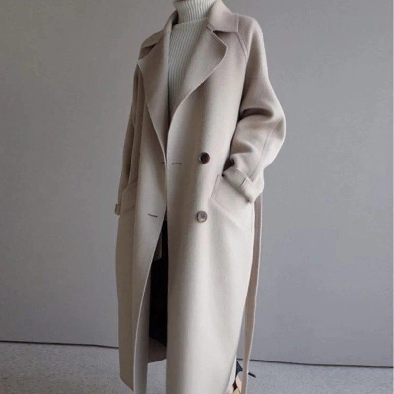 Katherine Wool Coat | Long Double-Breasted Winter Classic