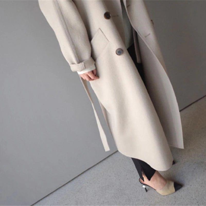 Katherine Wool Coat | Long Double-Breasted Winter Classic