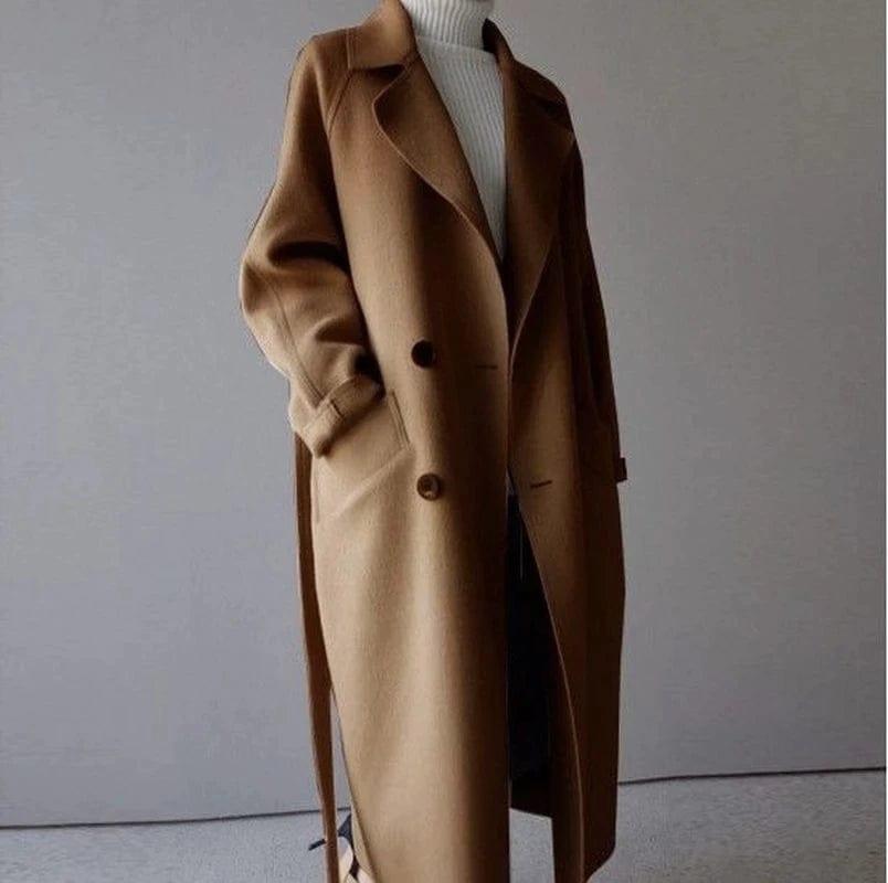 Katherine Wool Coat | Long Double-Breasted Winter Classic