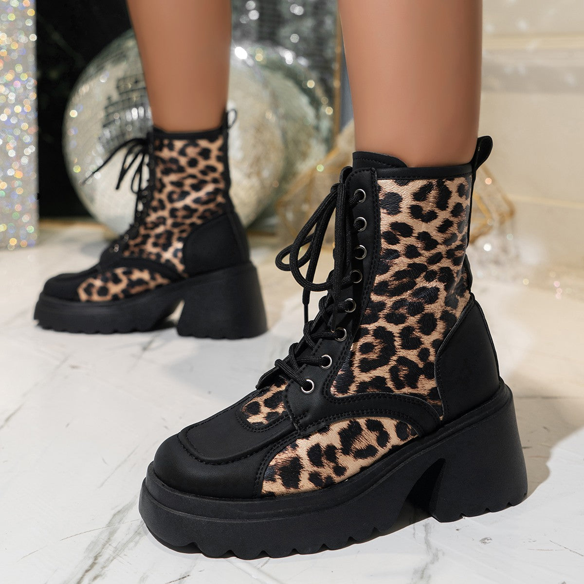 Iraida Boots | Women's Eye-Catching Leopard Print Boots