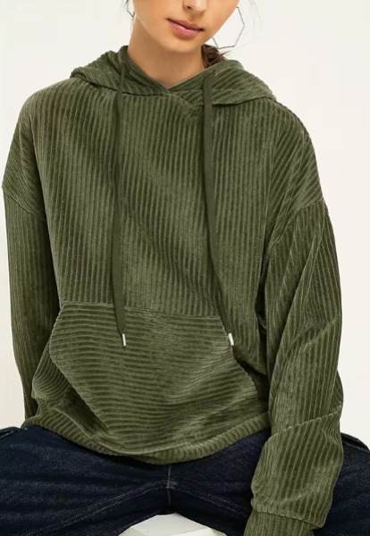 Salma Hoodie | Unisex Autumn Corduroy Sweatshirt