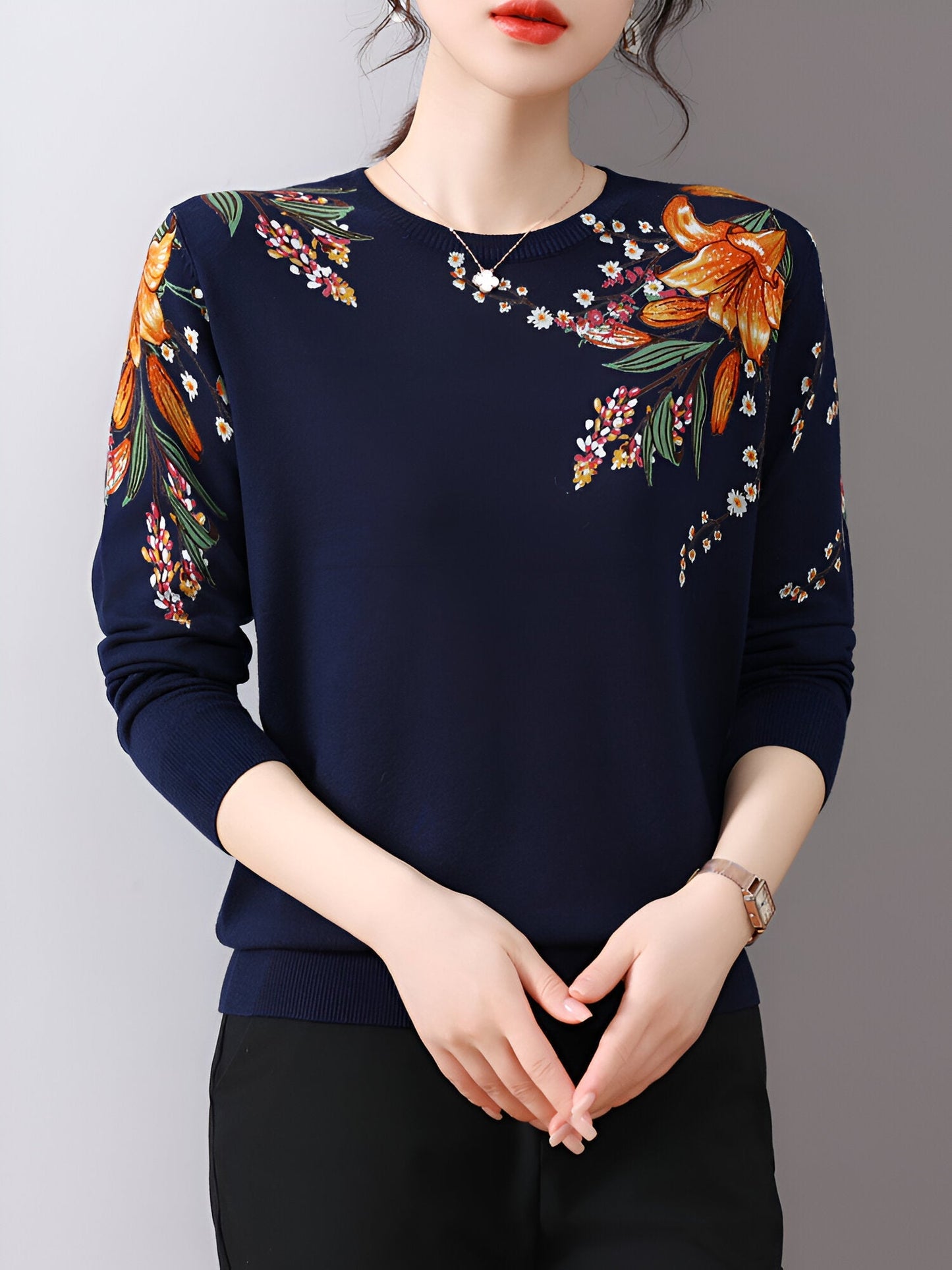 Kaylee Sweater | Stylish Printed Sweater for Women