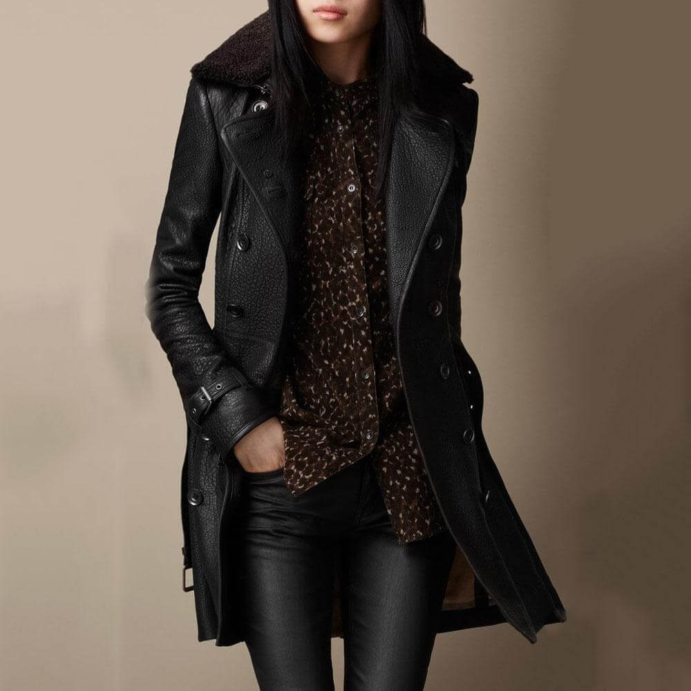 Jemma-Louise Women's Warm Leather Coat | Stylish & Insulated Winter Jacket