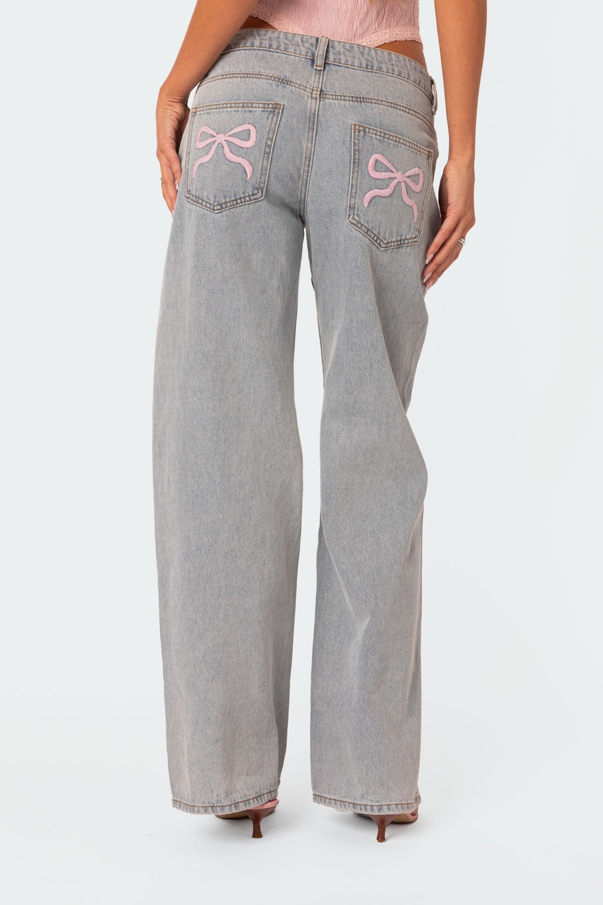 Kate Wide-Leg Jeans | Embroidered Denim