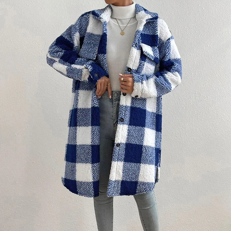 Janina Women's Plaid Jacket with Polar Fleece | Warm & Stylish Winter Layer