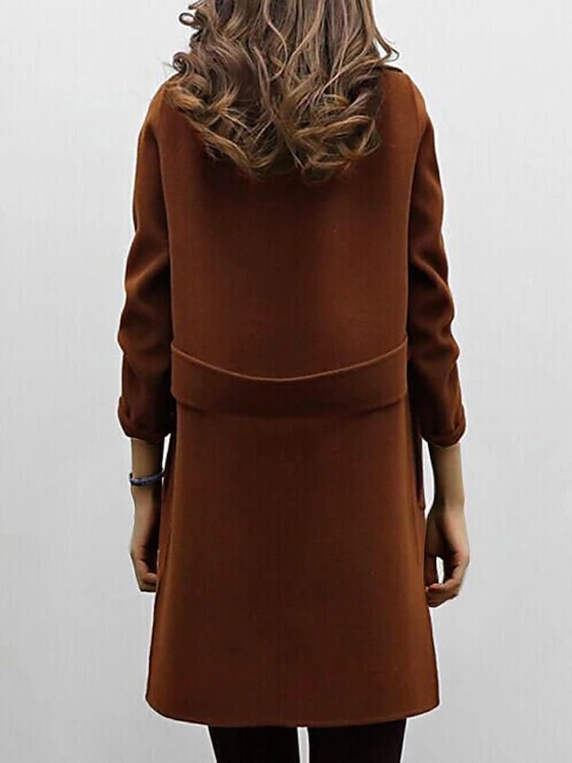 Kallie Wool Coat | Classic Double-Breasted Mid-Length