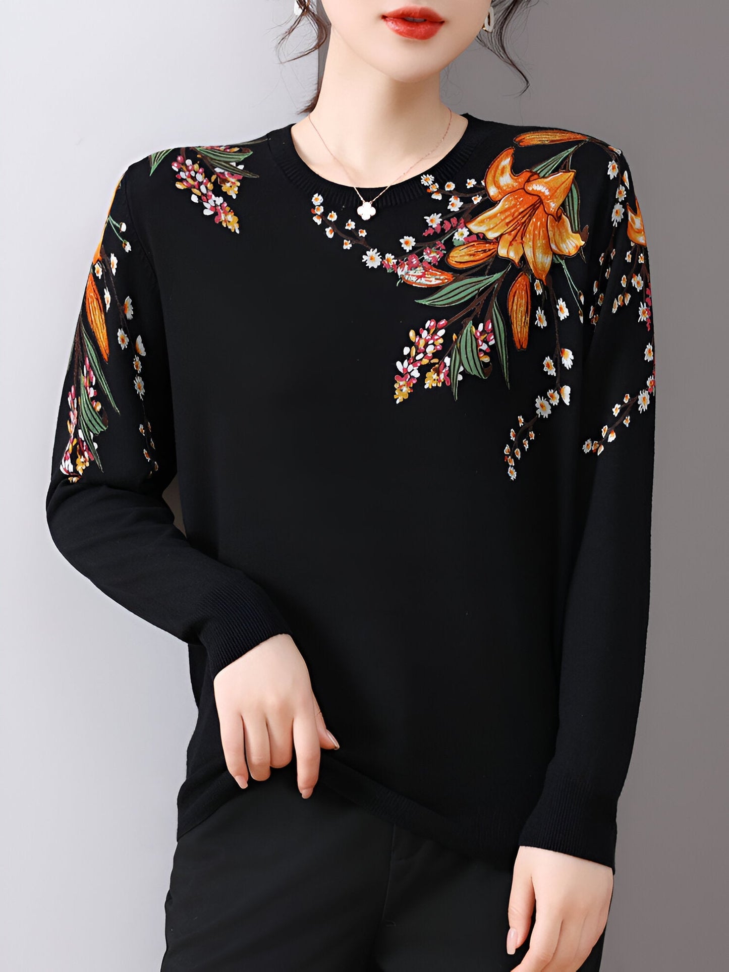 Kaylee Sweater | Stylish Printed Sweater for Women